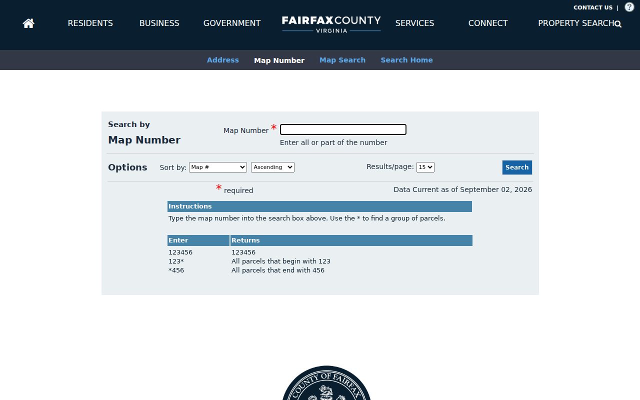 McNair street directory Fairfax iCare map number search